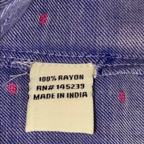 Sim & Sam Button Front Tie Short Sleeve Blouse - Picture 5 of 6